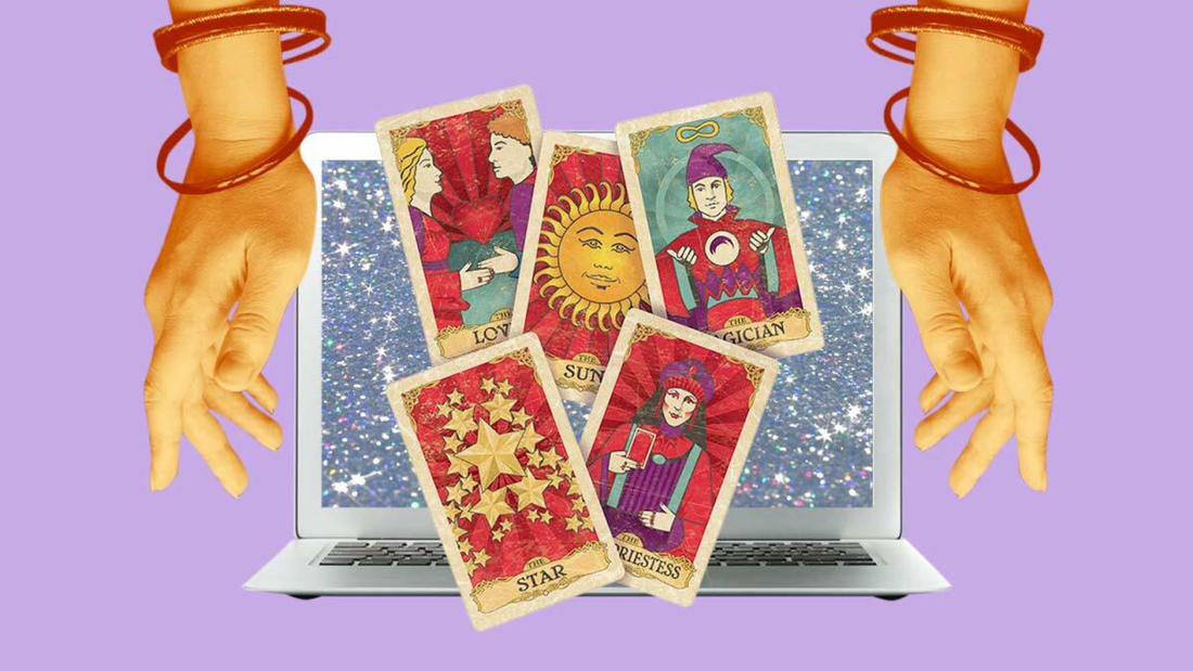 Mystic Tarot Cards and Digital Display