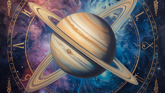 Saturn With Zodiac Astrology Symbols