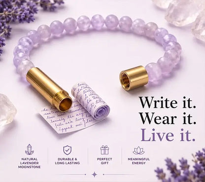 Lavender Moonstone Manifestation Bracelet