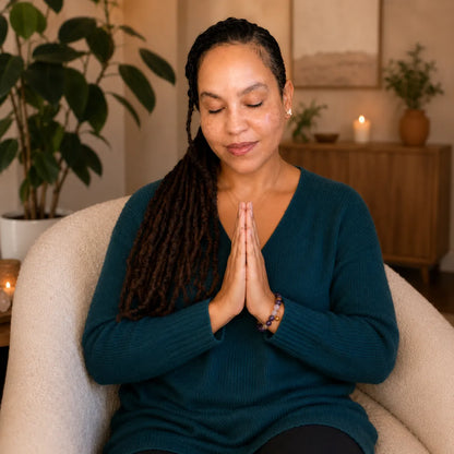 Closing the Grape Agate intention ritual in prayer