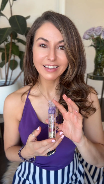 Mia holding the Devotion Spell Jar